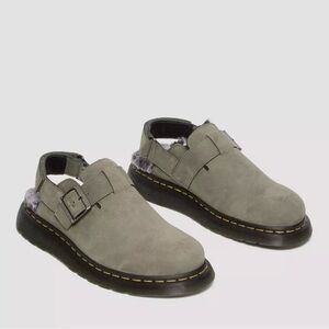 New Dr. Martens Unisex's Sandals Jorge II Faux Fur Lined Nubuck Slingback Mule.